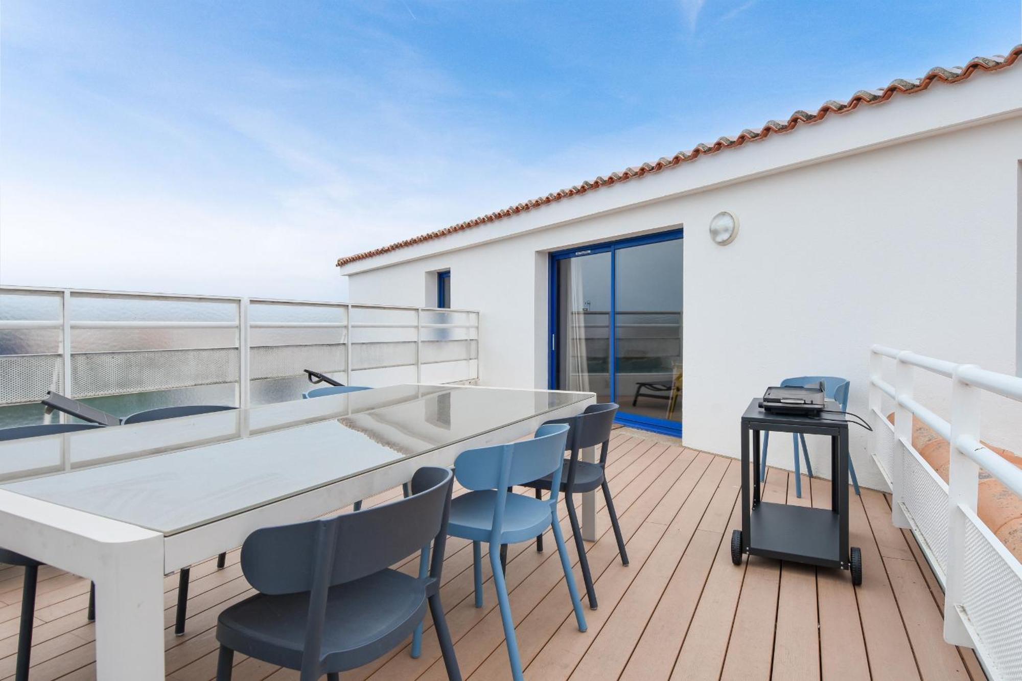 Appart Pour 8 Au Coeur De Noirmoutier - Terrasse エクステリア 写真